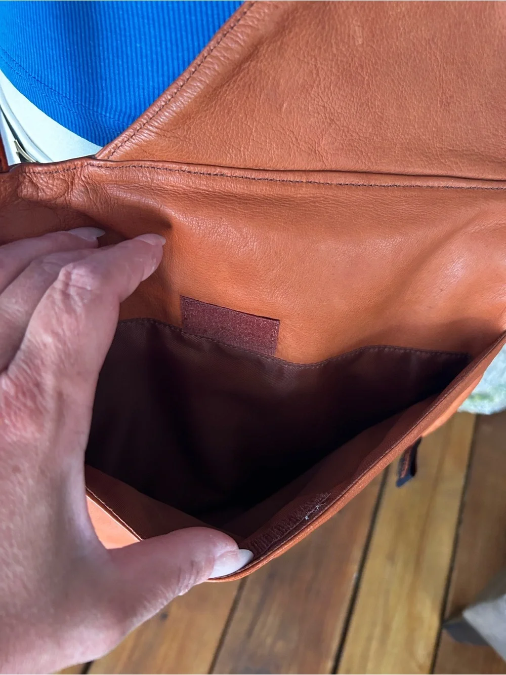 Canyon Outback Genuine Leather Crossbody Messenger Bag Cognac Brown Organizer - Picture 3 of 8
